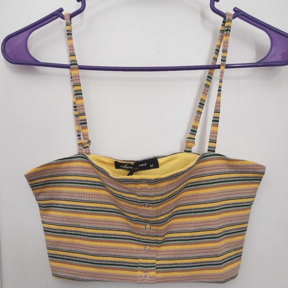 Olivaceous Multi-colored Crop Top Size M